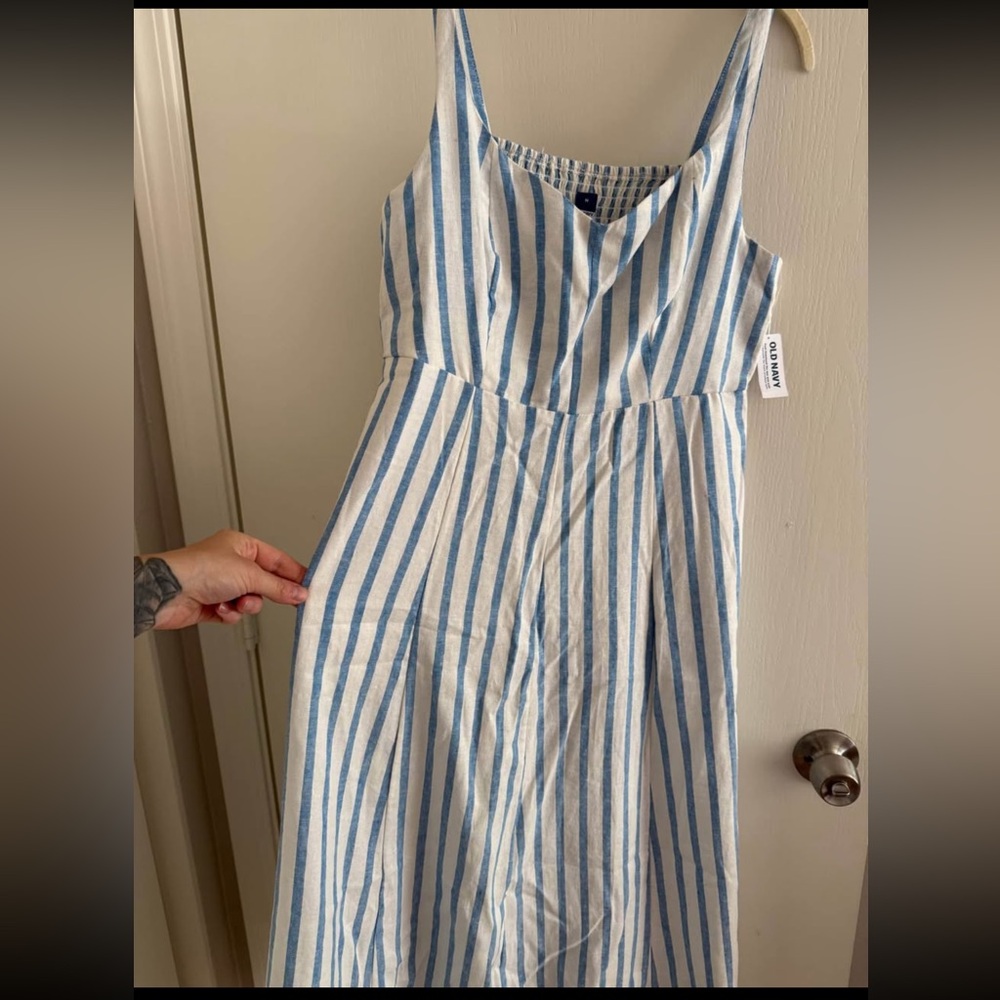 Old Navy Striped Blue and White Dress